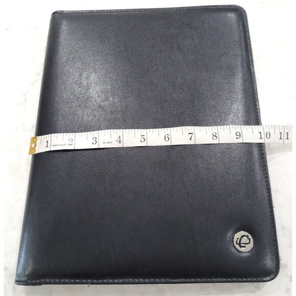 Case It Black Faux Leather Padfolio with Notepad Multi-Slot Organizer & Pockets - Picture 9 of 9